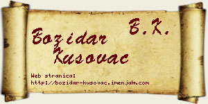 Božidar Kusovac vizit kartica